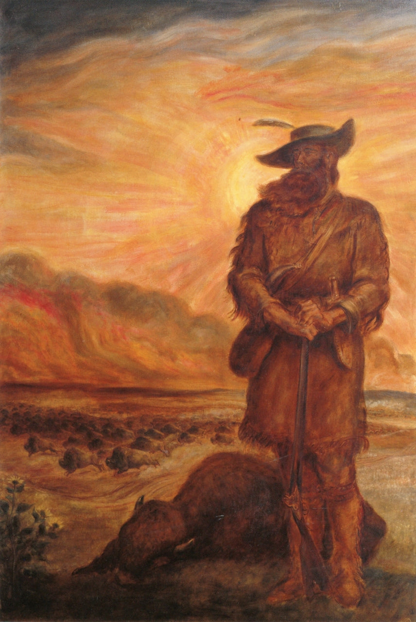Tragic Prelude - The Plainsman, vintage artwork by John Steuart Curry, 12x8" (A4) Poster
