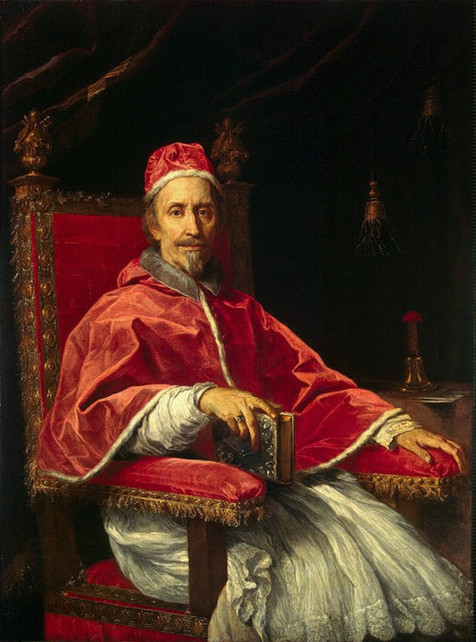 Pope Clement IX, vintage artwork by Carlo Maratta, 12x8" (A4) Poster