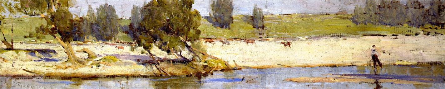 Banks of the Hawkesbury, vintage artwork by Sir Arthur Streeton, 12x8" (A4) Poster