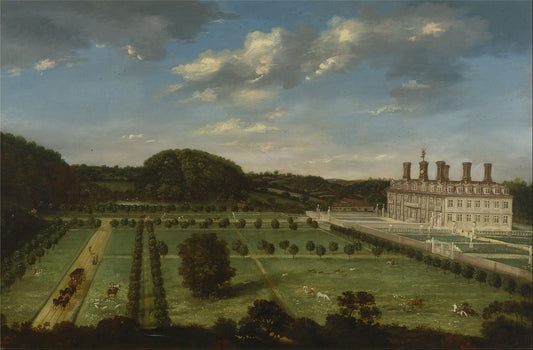 A View of Bayhall, Pembury, Kent, vintage artwork by Jan Siberechts, 12x8" (A4) Poster