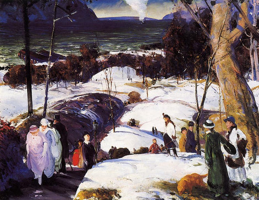 Easter Snow, vintage artwork by George Wesley Bellows, 12x8" (A4) Poster