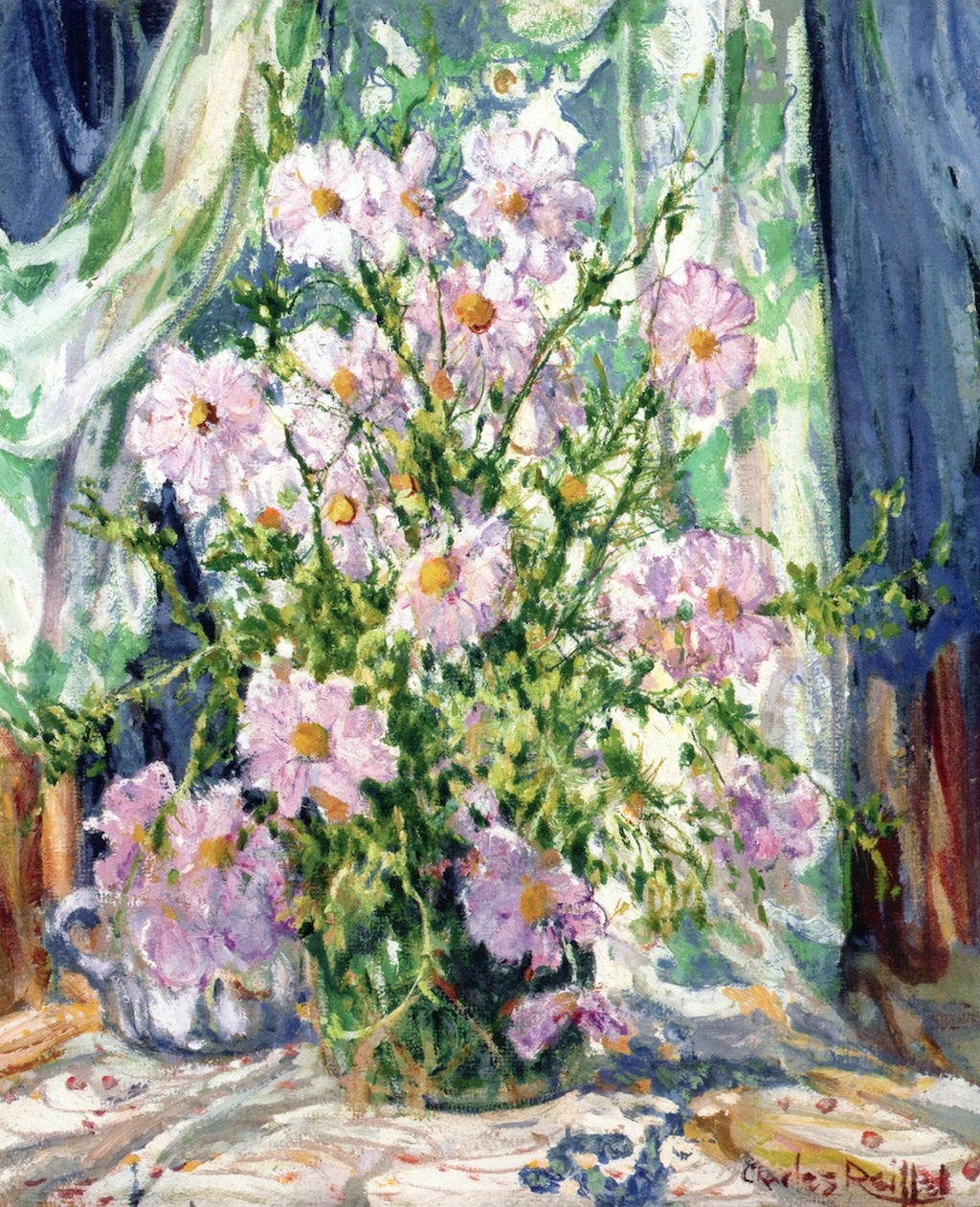 Still LIfe with Cosmos by Charles Reiffel,A3(16x12")Poster