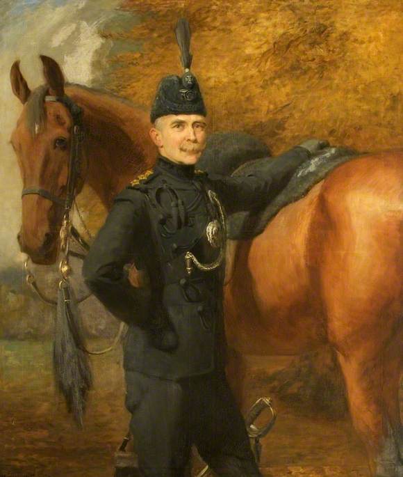 Lord Roundway of Devizes, Wiltshire, vintage artwork by Briton Riviere, 12x8" (A4) Poster