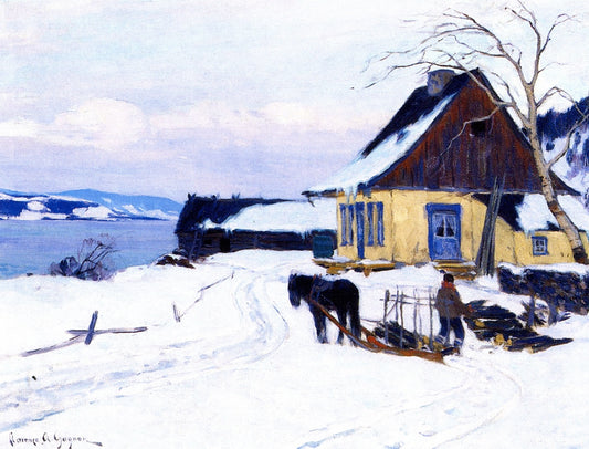 The Farm on the HIll by Clarence Gagnon,16x12(A3) Poster
