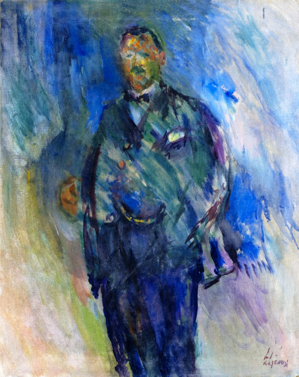 Man in a Frock Coat, Presumed to be the Artist Henrik Lund, vintage artwork by Ludwig Karsten, 12x8" (A4) Poster