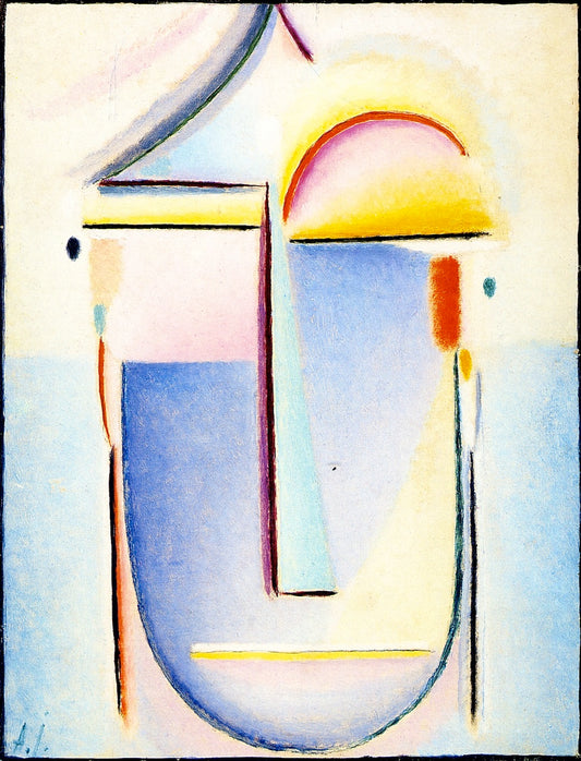 Abstract Head: Light II, vintage artwork by Alexei von Jawlensky, 12x8" (A4) Poster