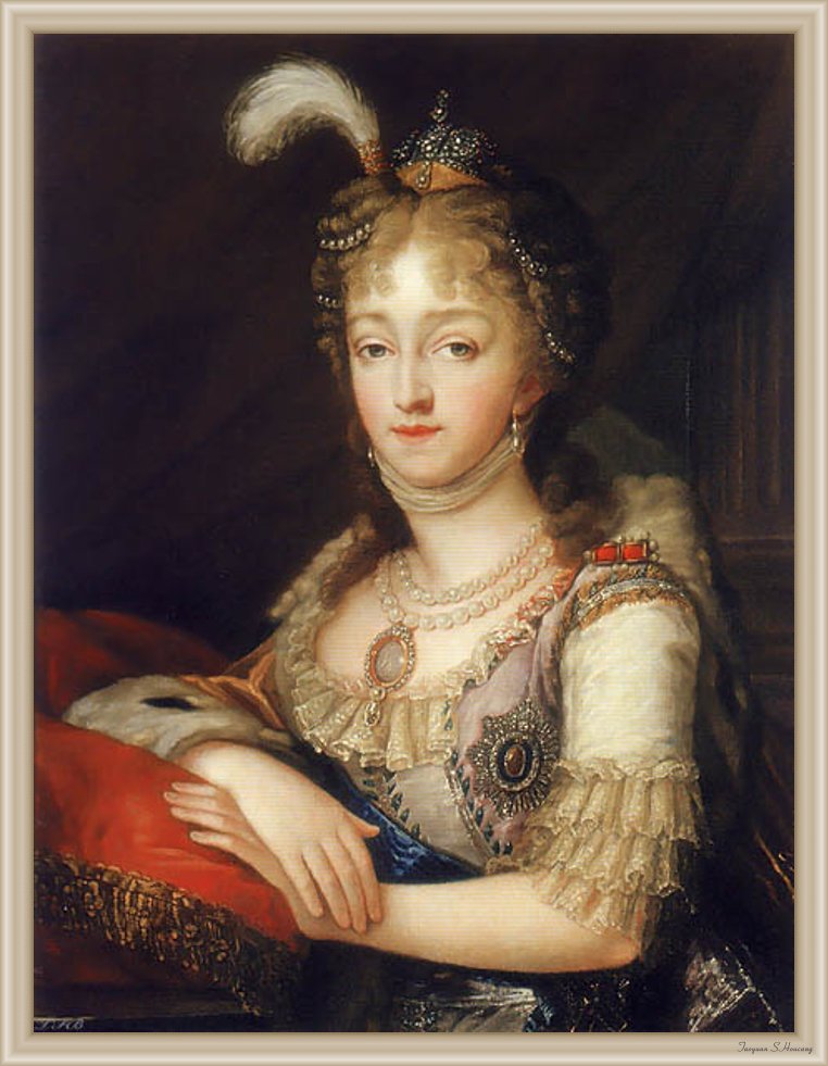 Duchess Elisaveta Alexeevna, vintage artwork by Élisabeth Vigee-Lebrun, 12x8" (A4) Poster