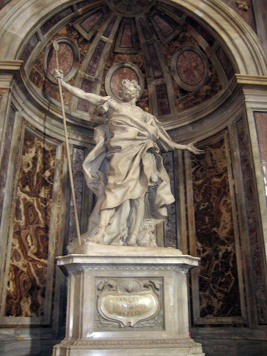 Saint Longinus, vintage artwork by Gian Lorenzo Bernini, 12x8" (A4) Poster