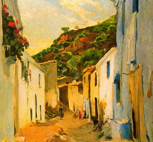 El carrer del congre, vintage artwork by Joaquin Mir  Trinxet, 12x8" (A4) Poster