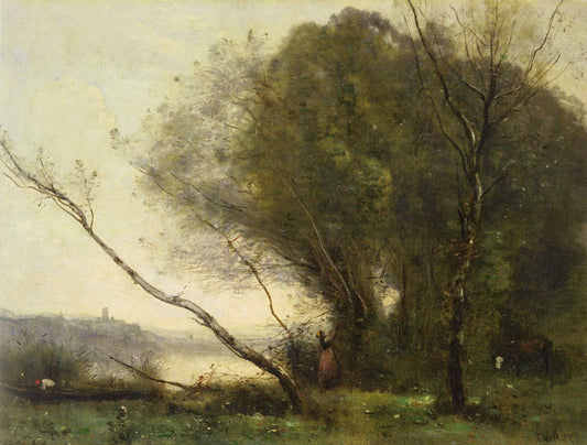 The Bent Tree, vintage artwork by Jean-Baptiste-Camille Corot, A3 (16x12") Poster Print