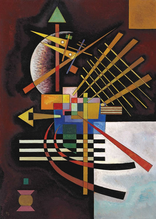 Above and Left, vintage artwork by Wassily Kandinsky, 12x8" (A4) Poster