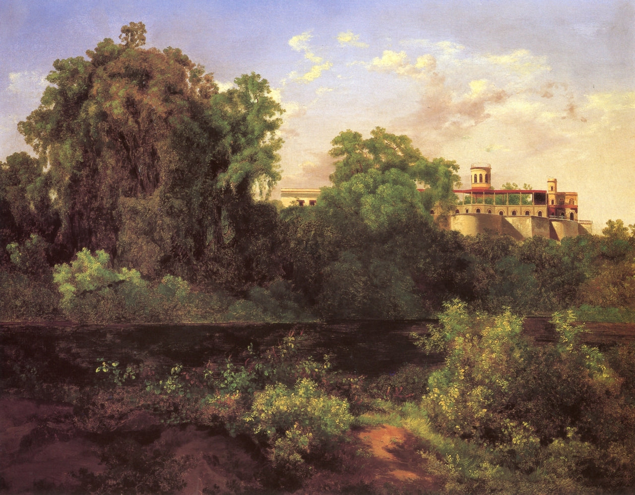 Chapultepec, vintage artwork by Jose María Velasco, 12x8" (A4) Poster
