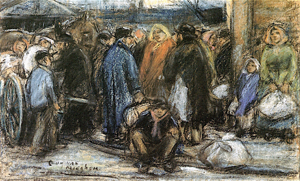 grants Waiting in the Montevideostraat by Eugeen van Mieghem,16x12(A3) Poster
