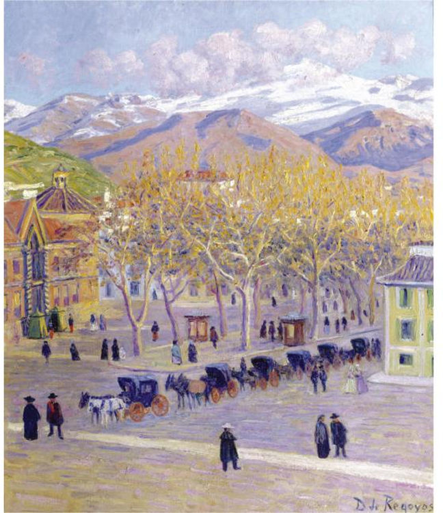 Square at Grenada by Dario de Regoyos Y Valdes,A3(16x12")Poster