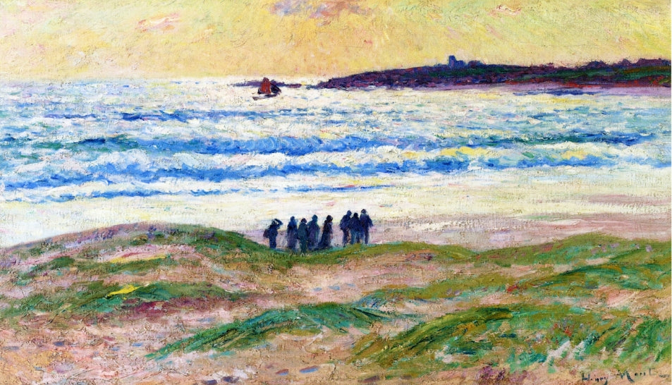 Coast of Brittany, vintage artwork by Henry Moret, 12x8" (A4) Poster