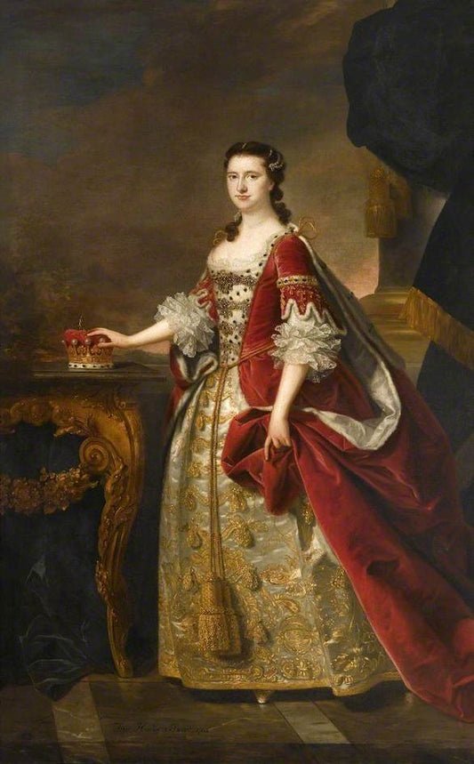 Anne, Countess of Dumfries, vintage artwork by Thomas Hudson, 12x8" (A4) Poster