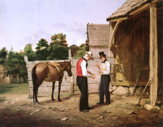 Barganing for a Horse, vintage artwork by William Sidney Mount, A3 (16x12") Poster Print