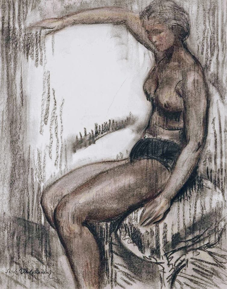 Female study by Sergei Chekhonin,16x12(A3) Poster