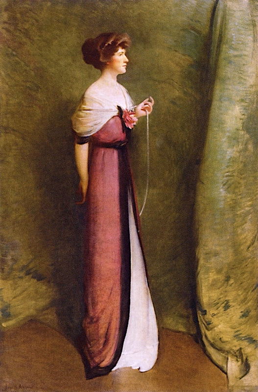 Mrs. Ashton Potter, vintage artwork by John White Alexander, 12x8" (A4) Poster