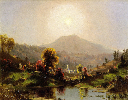 Autumn Light, vintage artwork by Jervis McEntee, 12x8" (A4) Poster