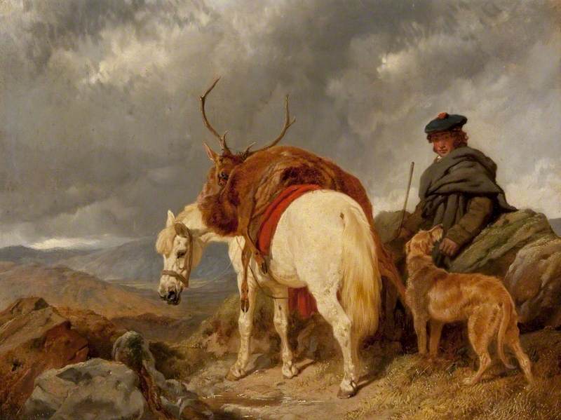The Deer-Stalker, vintage artwork by John Frederick Herring, Sr, A3 (16x12") Poster Print