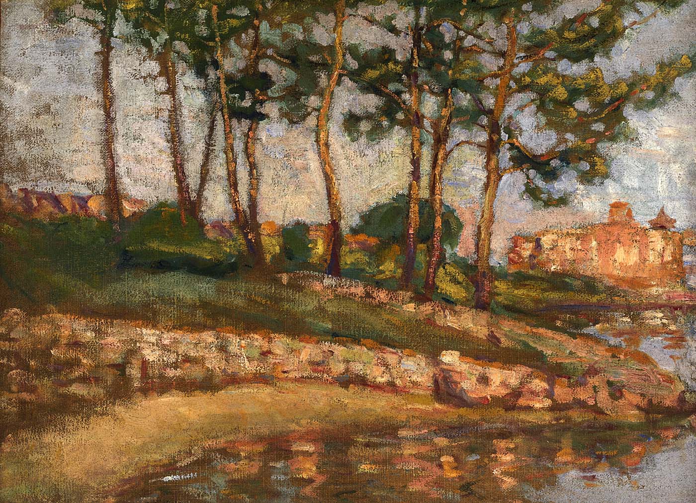 In Southern France, vintage artwork by Alice Pike Barney, 12x8" (A4) Poster