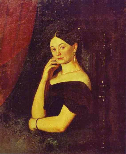 Portrait of A.P. Milykova, vintage artwork by Grigory Soroka, 12x8" (A4) Poster