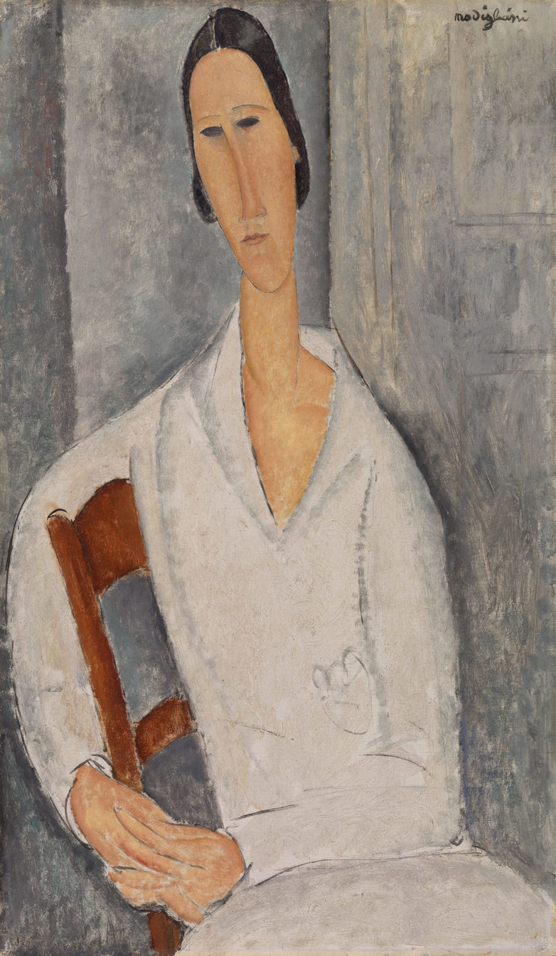 Hanka Zabrowska, vintage artwork by Amedeo Modigliani, 12x8" (A4) Poster