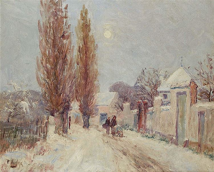 Lane with Snow by Paul Vogler,A3(16x12")Poster