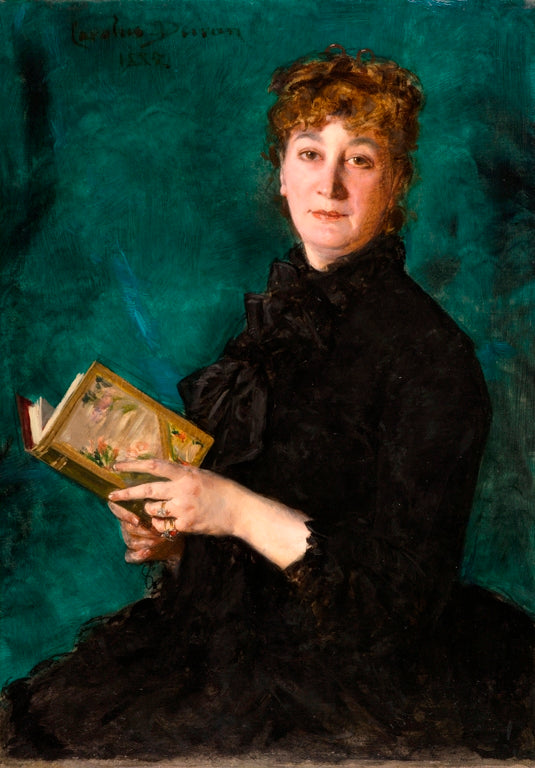 Madame Pauline-Marie-Charlotte Carolus-Duran, vintage artwork by Charles Auguste Émile Durand, 12x8" (A4) Poster