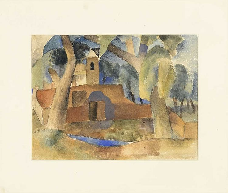 Adobe Church, New Mexico by Willard Ayer Nash,16x12(A3) Poster