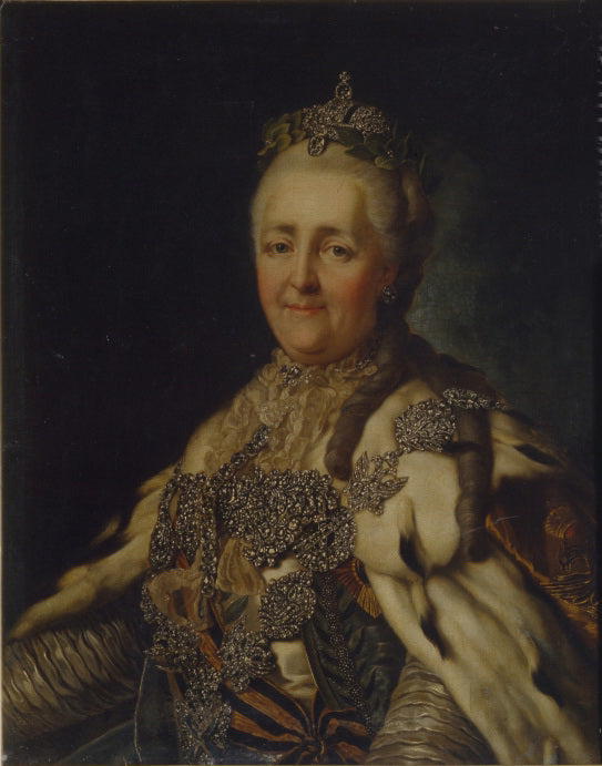 Catherine II, vintage artwork by Alexander Roslin, 12x8" (A4) Poster