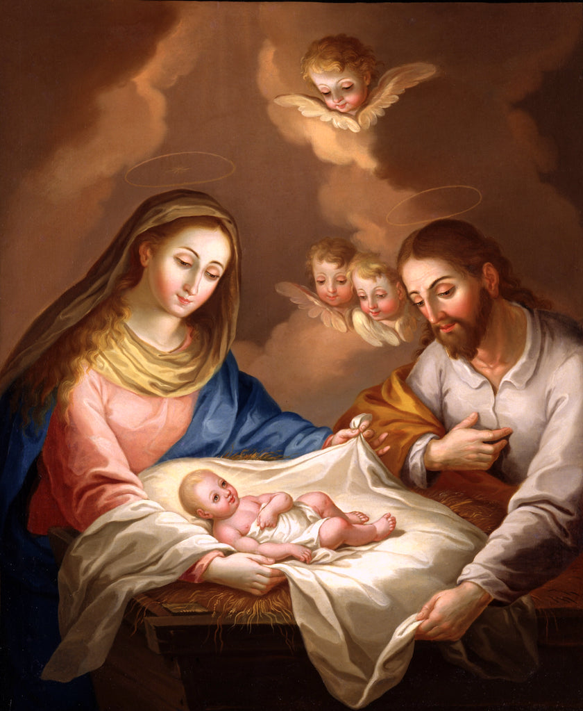 La Natividad, vintage artwork by Jose Campeche y Jordán, 12x8" (A4) Poster
