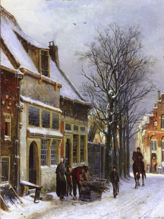 A View of Haarlem, vintage artwork by Cornelis Springer, A3 (16x12") Poster Print