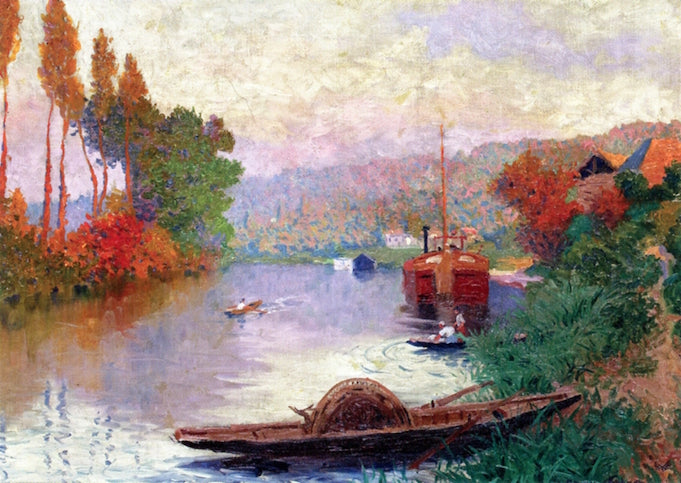 A Summer Afternoon on the River by Maurice Chabas,A3(16x12")Poster