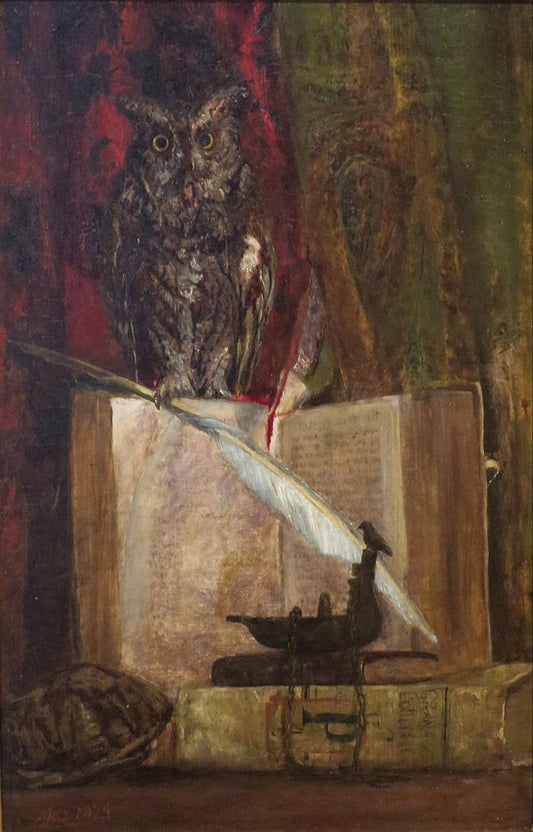 The Philosopher's Corner, vintage artwork by Maria Oakey Dewing, 12x8" (A4) Poster