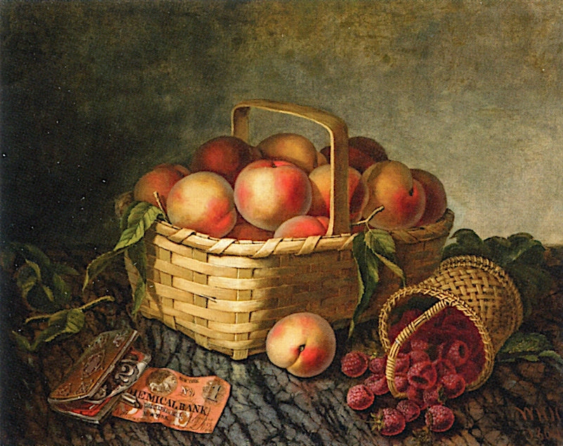 Still Life with Peaches, vintage artwork by William H. Hoyt, A3 (16x12") Poster Print