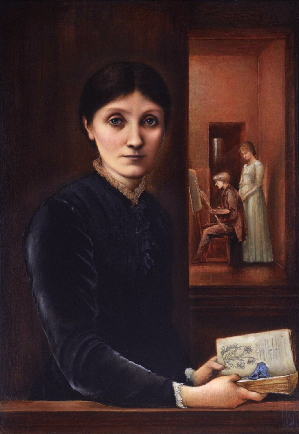 Georgiana Burne-Jones, vintage artwork by Sir Edward Burne-Jones, 12x8" (A4) Poster
