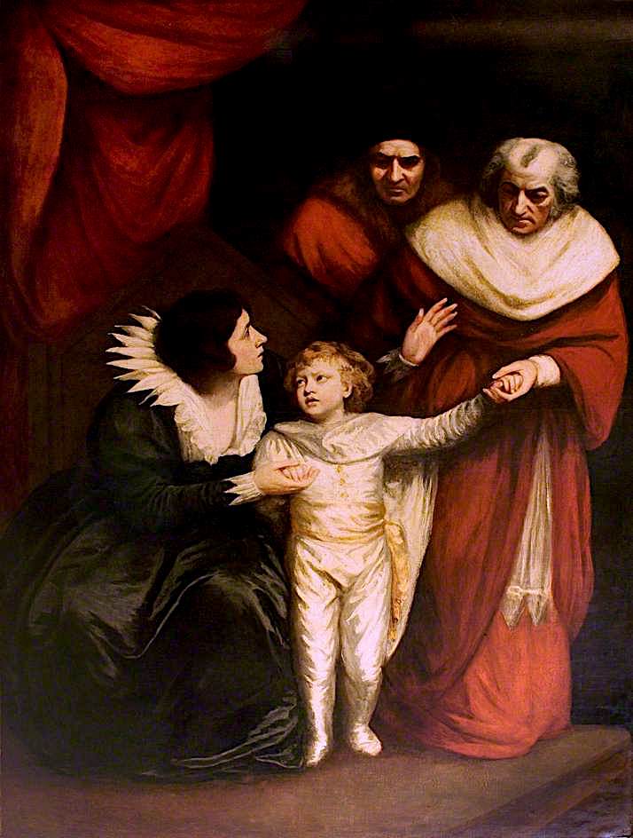 'Richard III', Act II, Scene 4, the Duke of York Resigned by  the Queen (from the Boydell series), vintage artwork by John Opie, 12x8" (A4) Poster