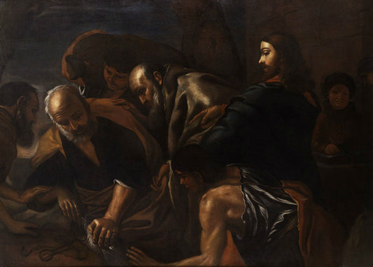 The Liberation of Saint Peter, vintage artwork by Mattia Preti, 12x8" (A4) Poster