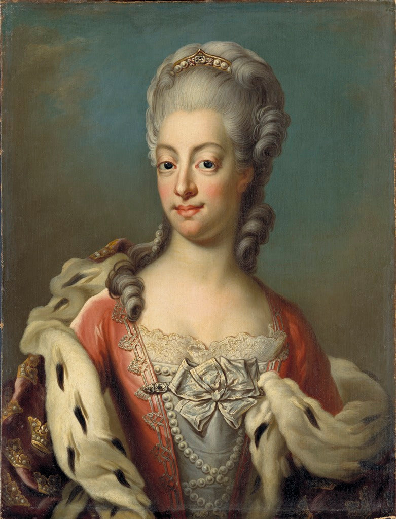 Sofia Magdalena, Queen of Sweden, vintage artwork by Jakob Bjorck, 12x8" (A4) Poster