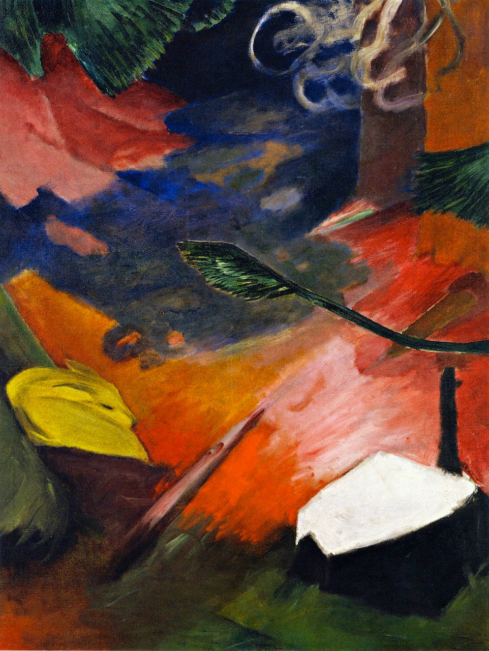 Deer in Forest I, vintage artwork by Franz Marc, 12x8" (A4) Poster