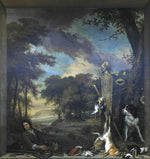 Landscape with a Huntsman and Dead Game, vintage artwork by Jan Weenix, 12x8" (A4) Poster