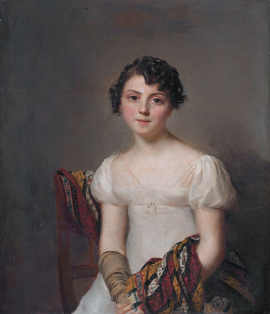 Andrienne-Constance Bourdillon, vintage artwork by Firmin Massot, 12x8" (A4) Poster