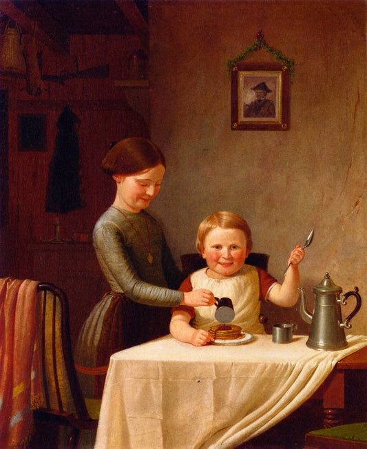 A Good Breakfast, vintage artwork by James Goodwyn Clonney, A3 (16x12") Poster Print