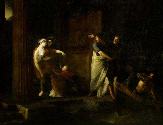 The Farewell of Brutus and Portia, vintage artwork by Antoine Dubost, 12x8" (A4) Poster
