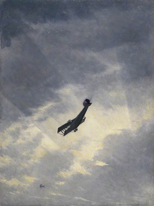 Swooping Down on a Hostile Plane by Christopher Nevinson,16x12(A3) Poster