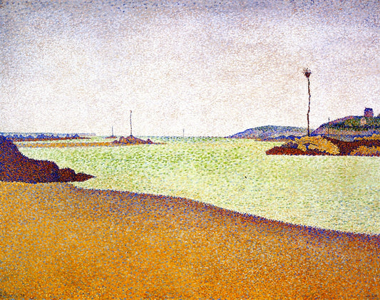 The Beacons at Saint-Briac, Opus 210, vintage artwork by Paul Signac, 12x8" (A4) Poster