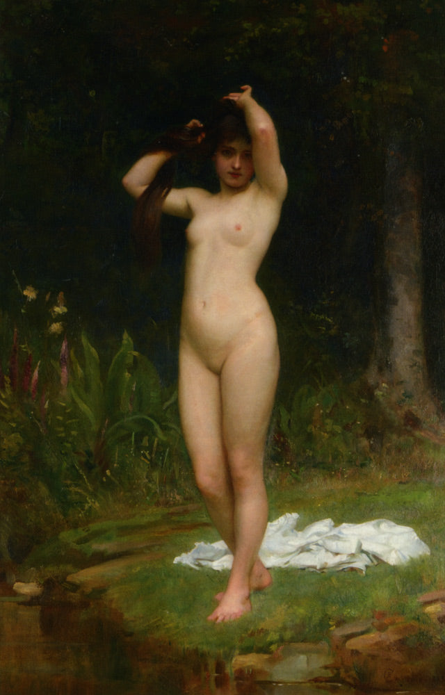 A Woodland Nymph, vintage artwork by Philip Hermogenes Calderon, 12x8" (A4) Poster