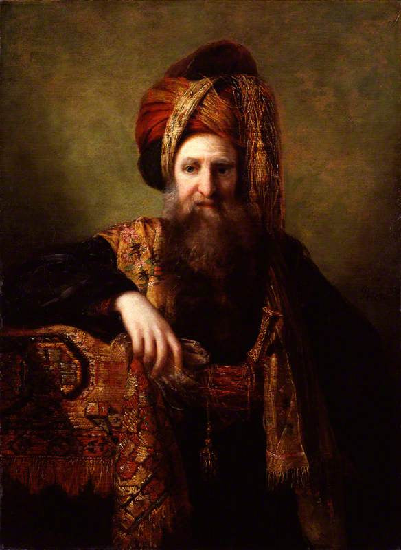 Edward Wortley Montagu, vintage artwork by Rev. Matthew William Peters, 12x8" (A4) Poster